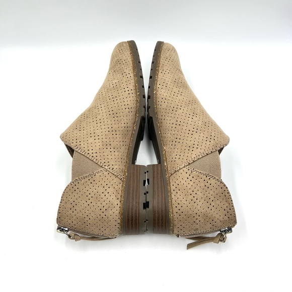 Dr‎ Scholls Size 9.5 Microsuede Brown Taupe Beige Ankle Boots Shooties Shoes - Picture 7 of 13